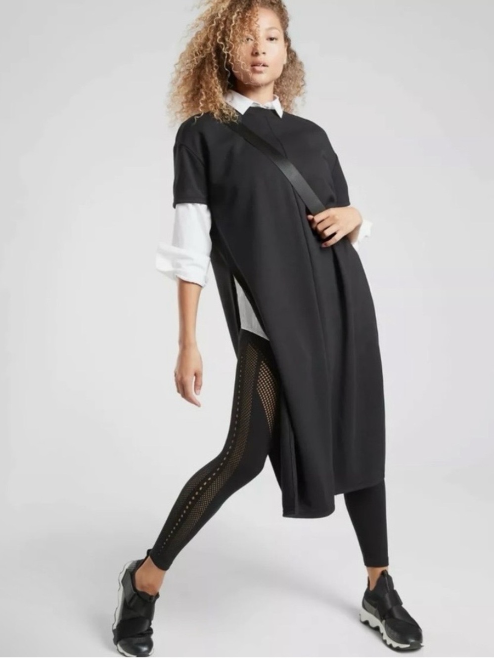 Athleta Sedona Sweatshirt Dress | Black